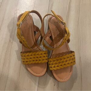 Bella Vita Mustard Suede Wedges